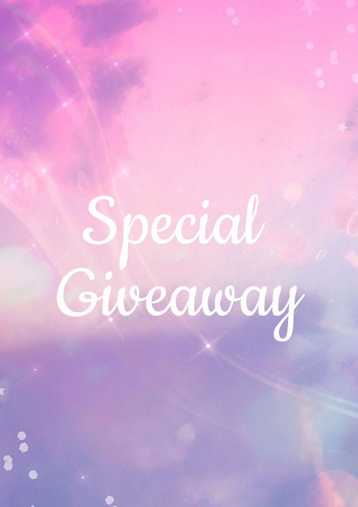 Special giveaway poster template, editable text & design