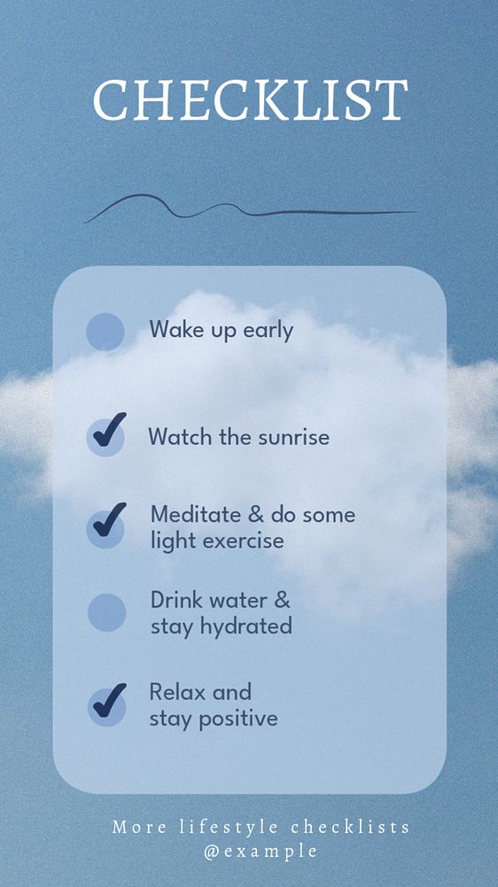Checklist  Instagram story template, editable text