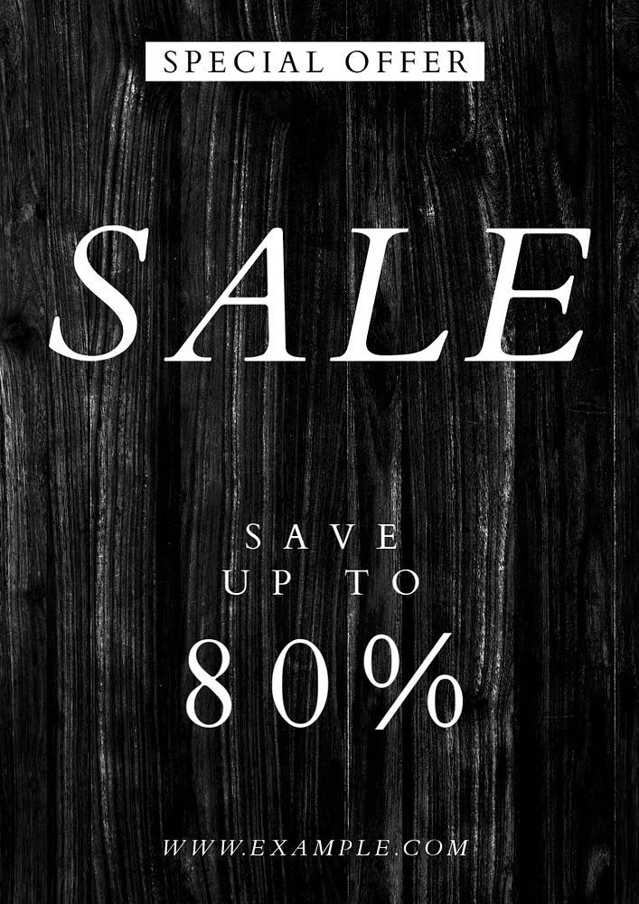 Final sale poster template, editable text & design