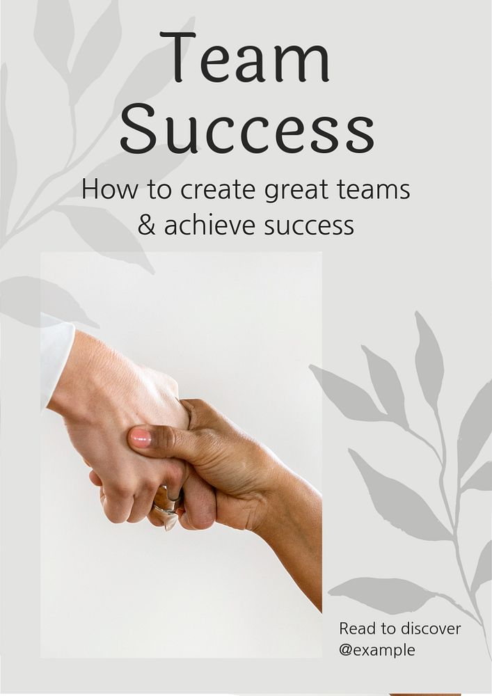 Team success  poster template, editable text & design