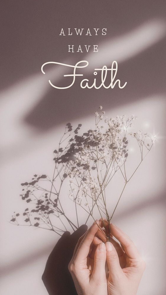 Faith Instagram story template, editable text