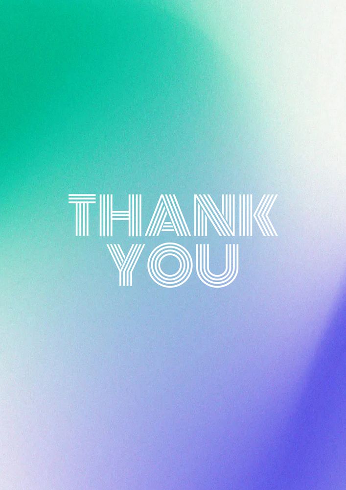 Thank you poster template, editable text & design