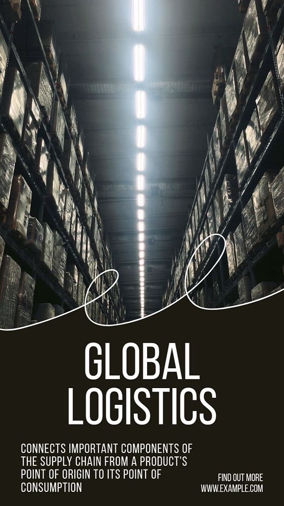 Global logistics Facebook story template, editable design