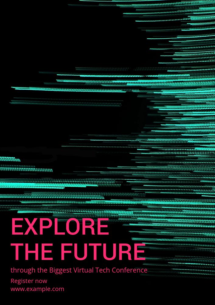 Explore the future poster template, editable text & design