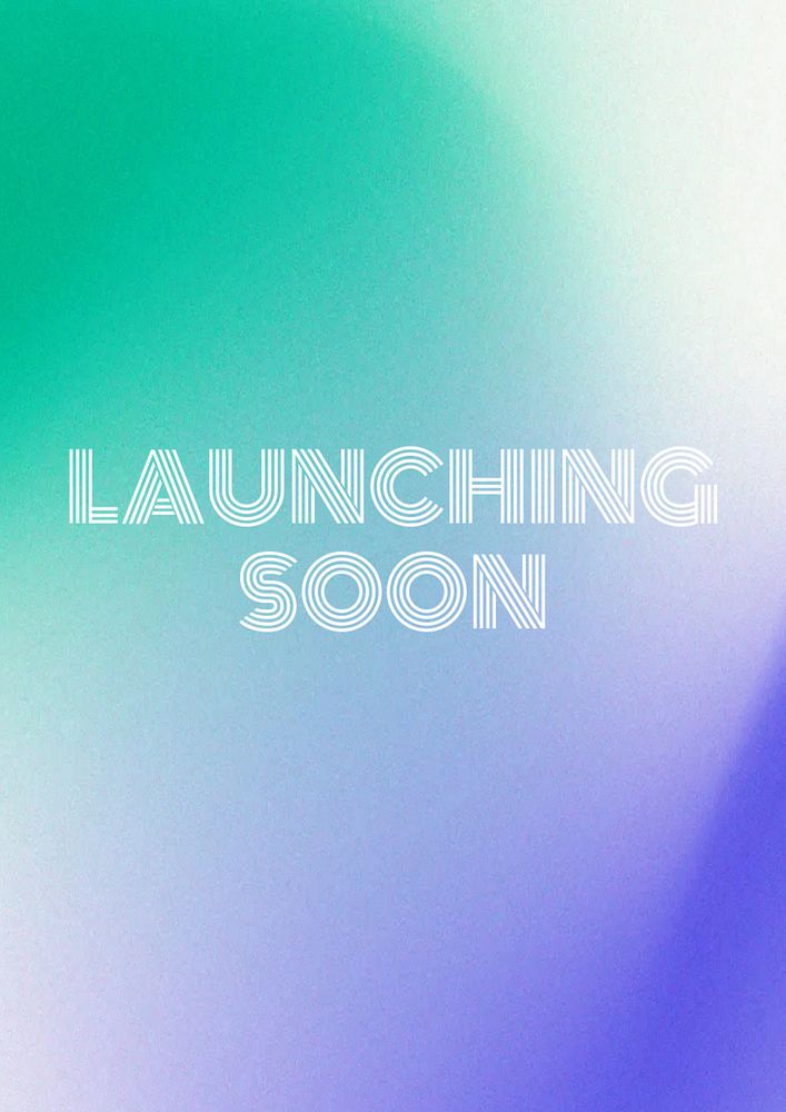 Launching soon poster template, editable text & design