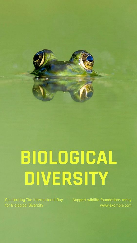 Biological diversity Instagram story template, editable text