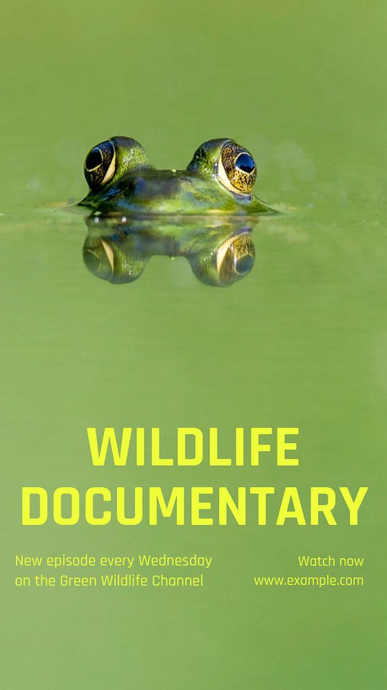 Wildlife documentary Instagram story template, editable text