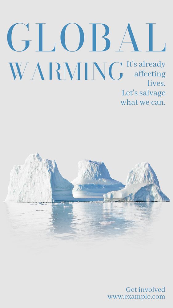 Global warming Instagram story template, editable text