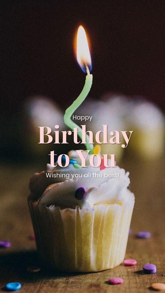 Happy birthday Instagram story template, editable text