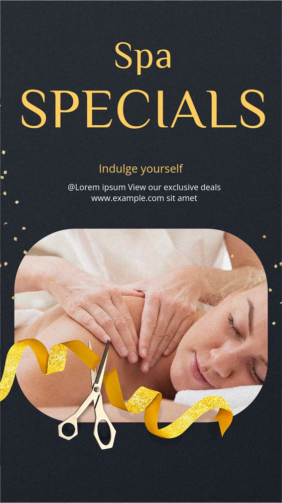 Spa specials  Instagram story template, editable text