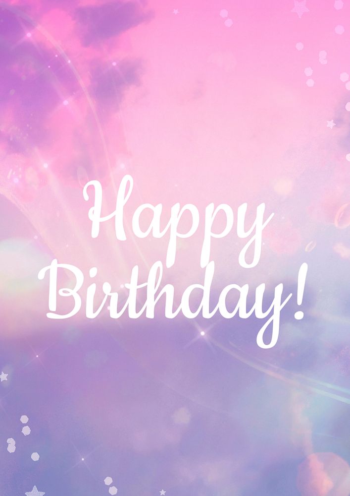 Happy birthday poster template, editable text & design