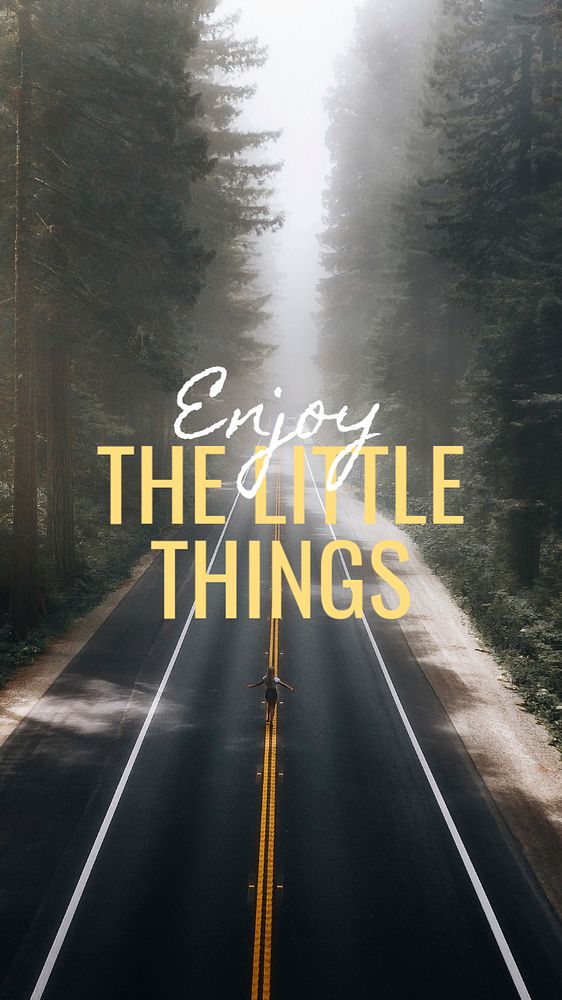 Enjoy little things Instagram story template, editable text