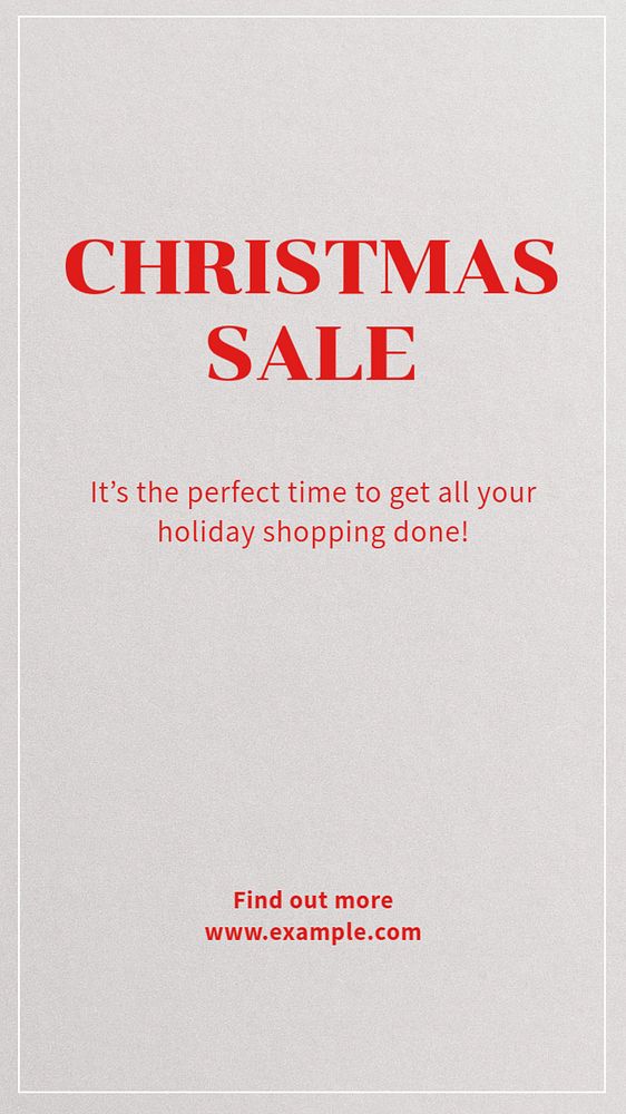 Christmas sale Instagram story template, editable text