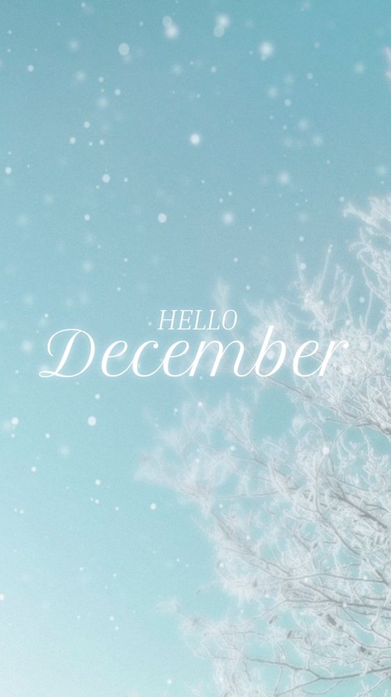 Hello December Instagram story template, editable text