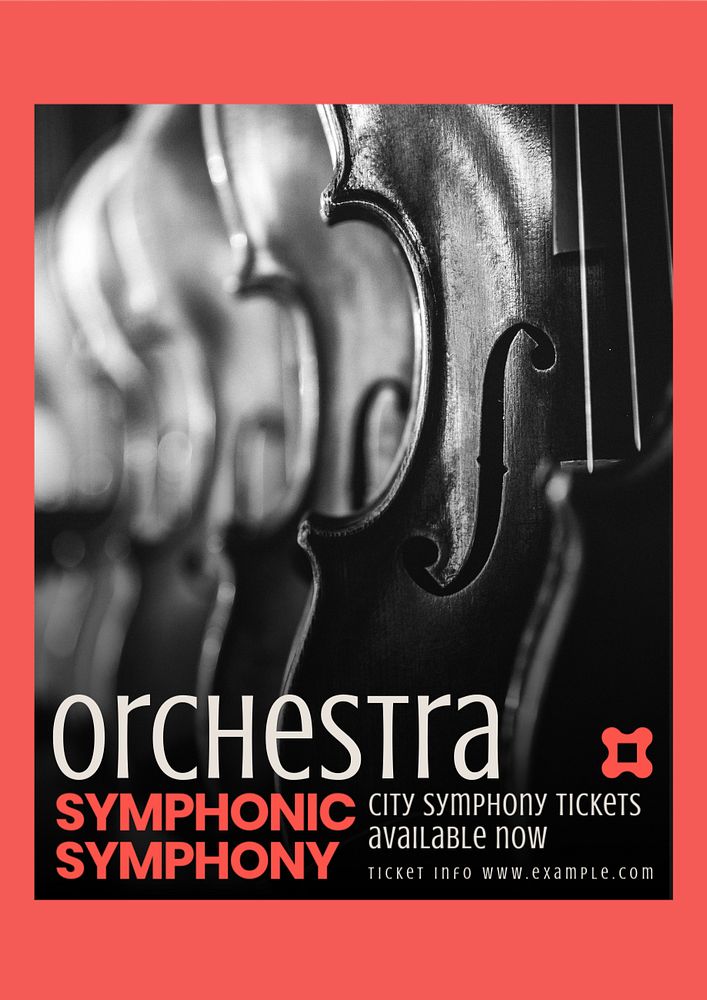 Orchestra poster template, editable text & design