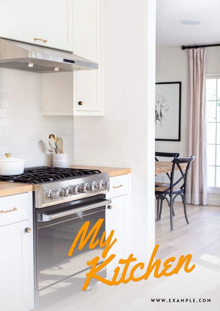 My kitchen poster template, editable text & design