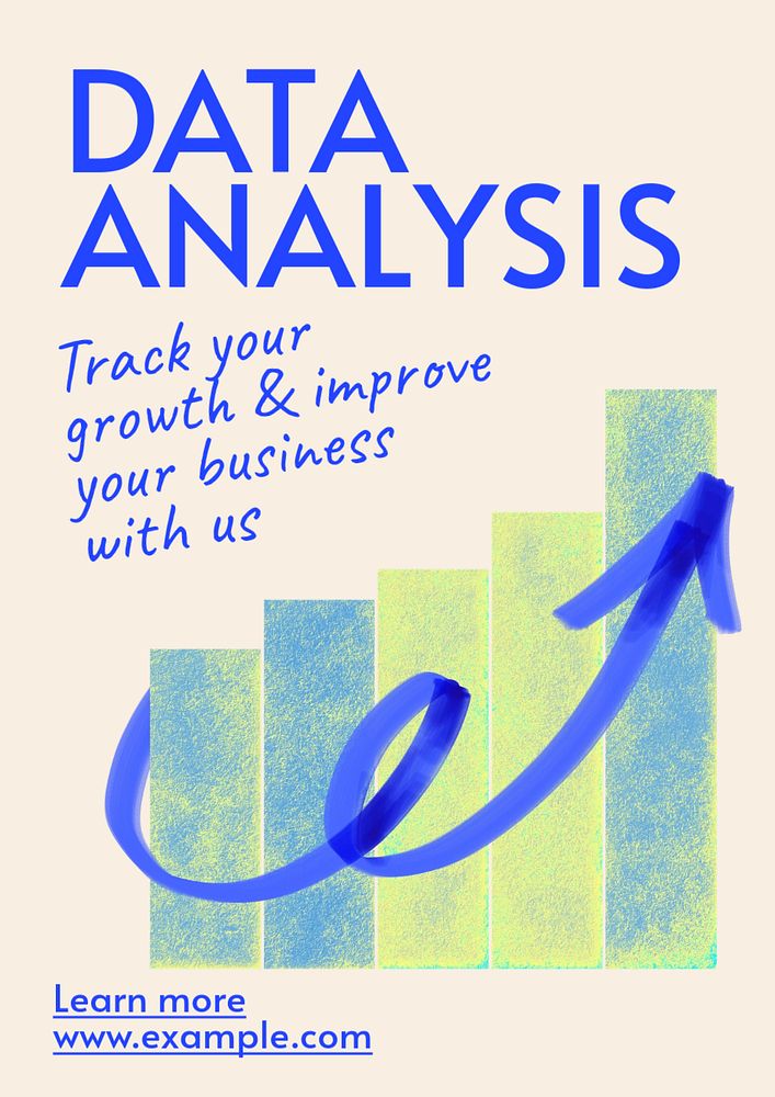 Data analysis  poster template, editable text & design