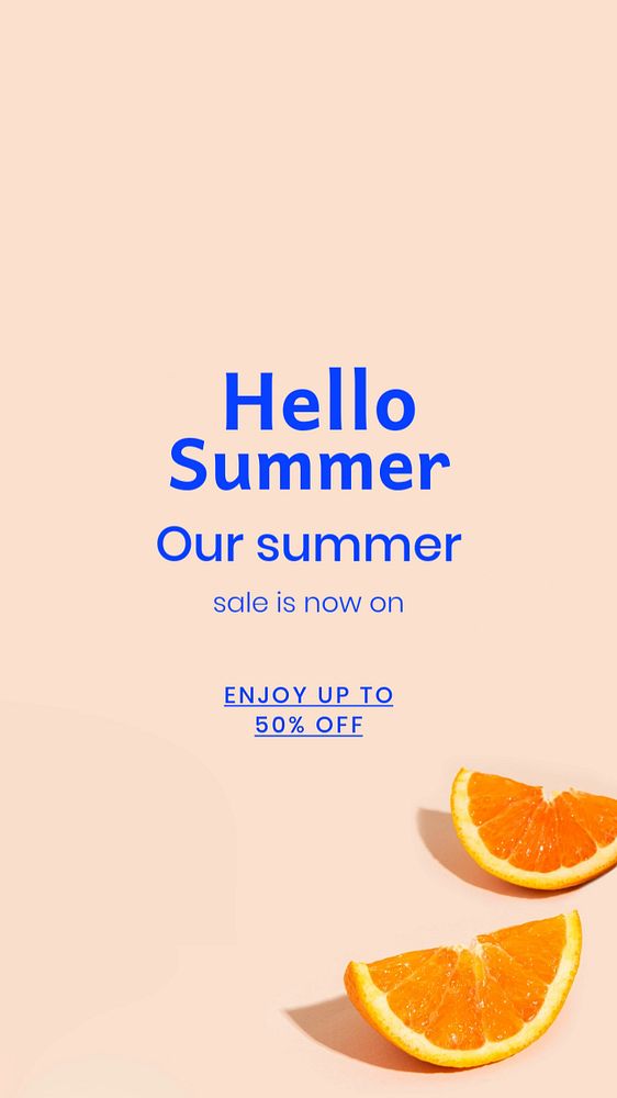 Summer sale Instagram story template, editable text