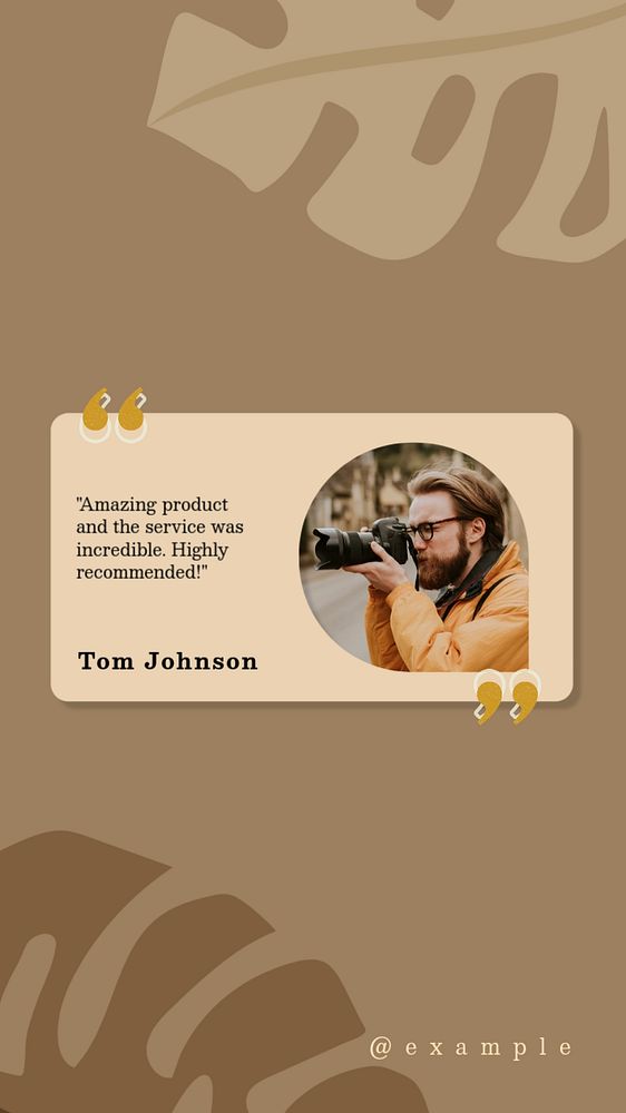 Testimonial  Instagram story template, editable text