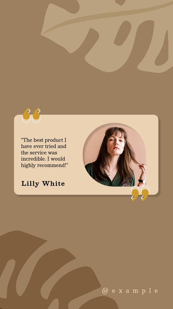 Testimonial  Instagram story template, editable text