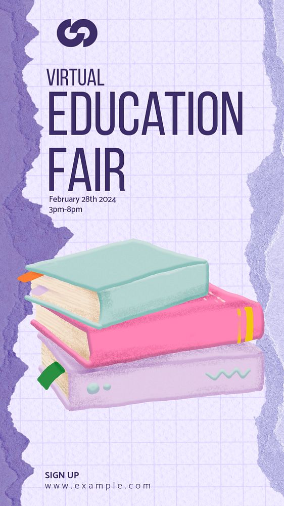 Education fair  social story template, editable Instagram design 