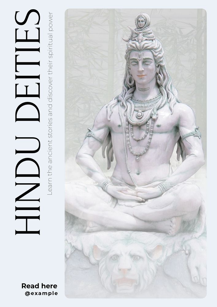 Hindu deities poster template, editable text & design