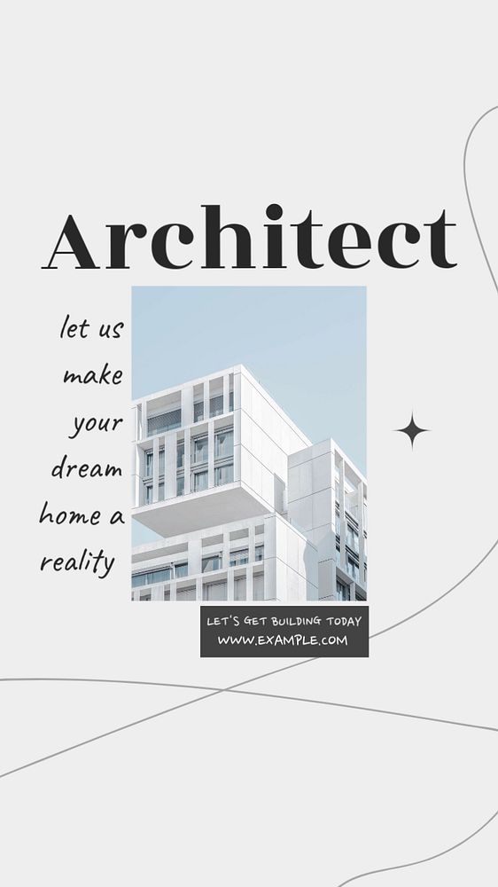 Architect service Instagram story template, editable text