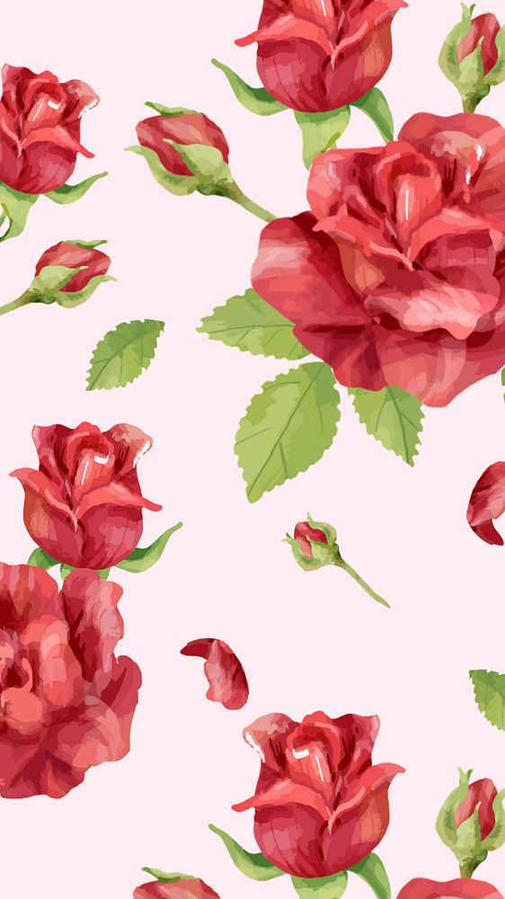 Editable floral mobile wallpaper, xx pattern design