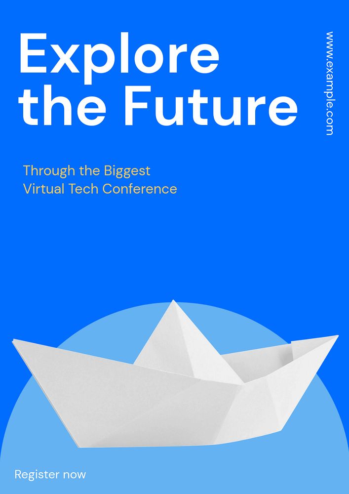 Explore the future  poster template, editable text and design