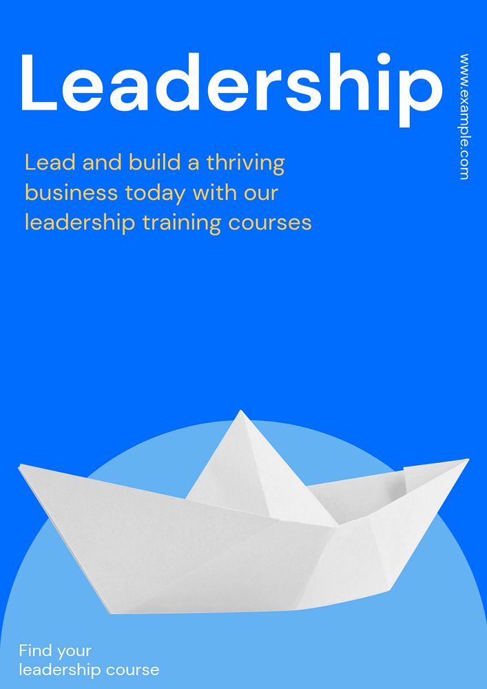 Leadership  poster template, editable text and design