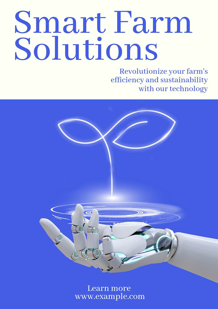 Sustainable tech  poster template, editable text and design