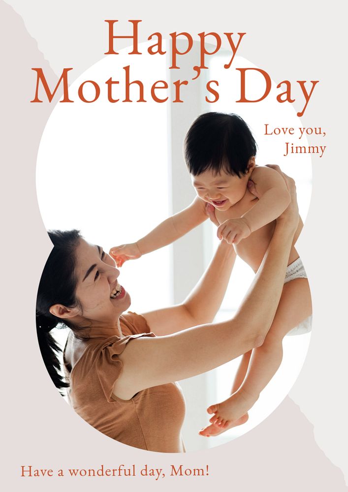 happy mother's day poster template, editable text & design