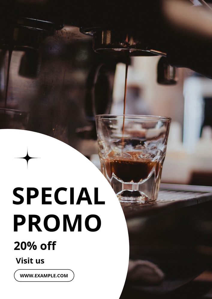 Special promo poster template, editable text & design