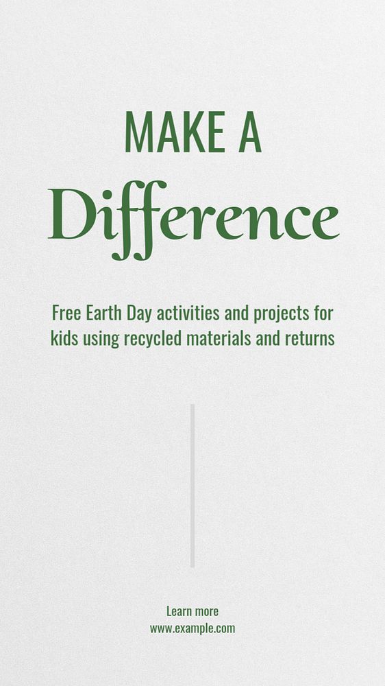 Earth Day activities Instagram story template, editable text