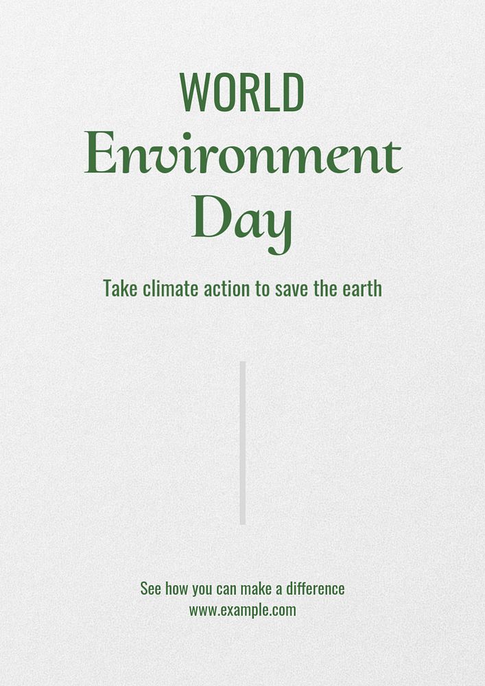 World environment day poster template, editable text & design