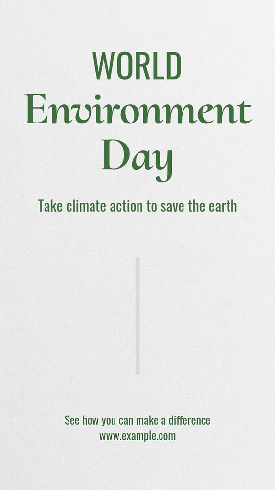 World environment day Instagram story template, editable text