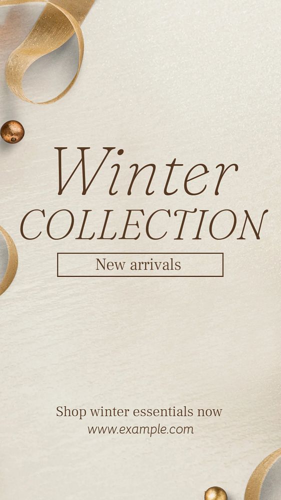 Winter collection Instagram story template, editable text