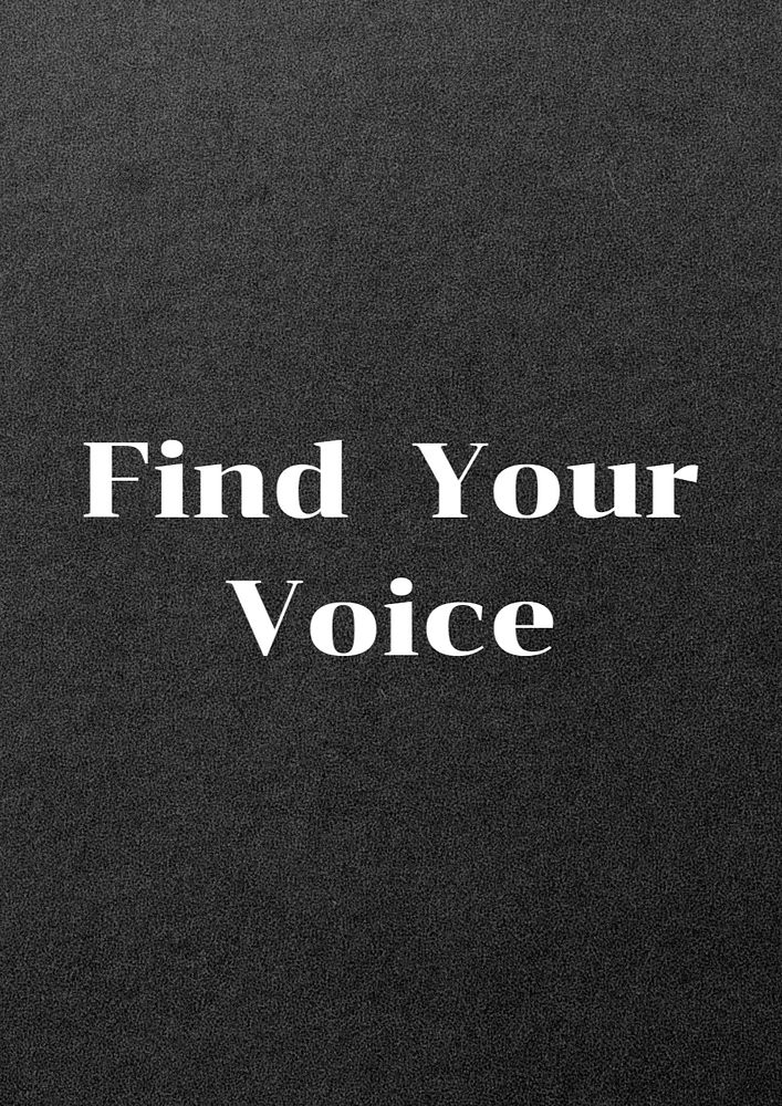 Find your voice poster template, editable text & design