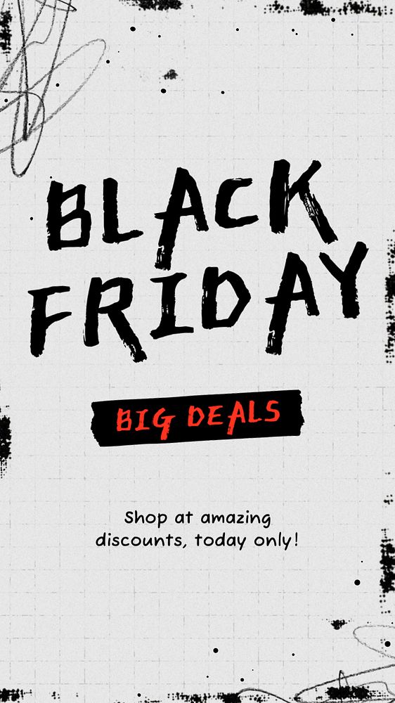 Black Friday Instagram story template, editable text