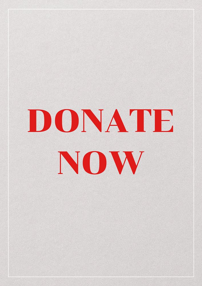 Donate now poster template, editable text & design