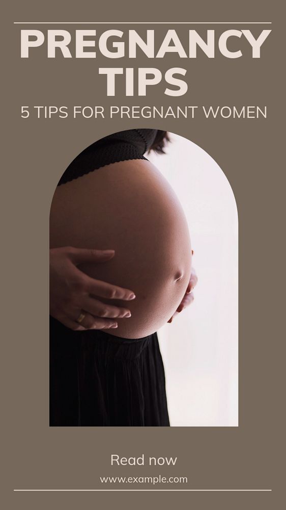 Pregnancy tips Instagram story template, editable text