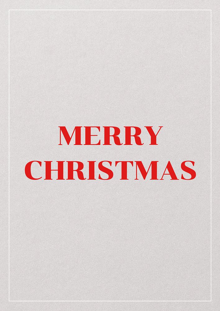 Merry Christmas poster template, editable text & design