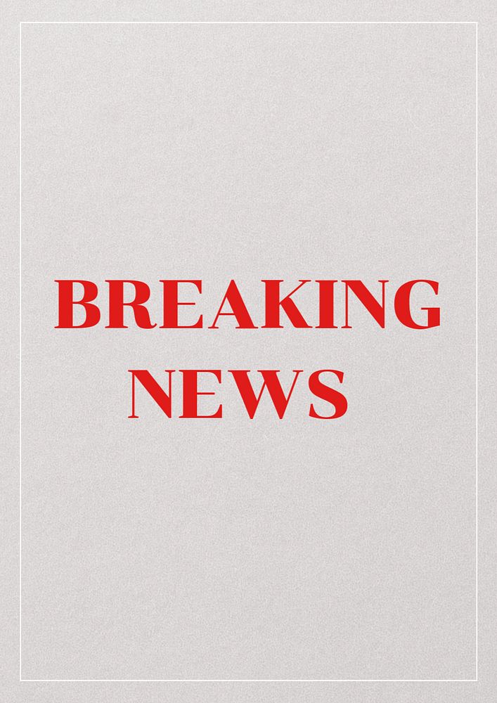 Breaking news poster template, editable text & design