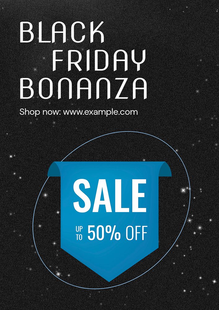 Black Friday poster template, editable text and design