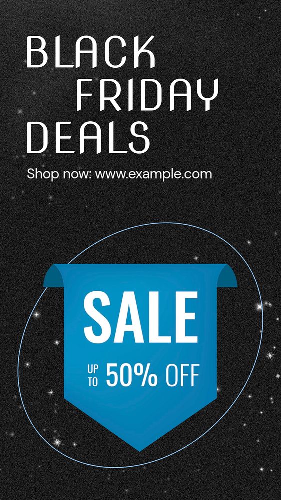 Black Friday deals social story template, editable Instagram design 