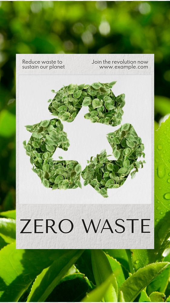 Zero waste social story template, editable Instagram design 