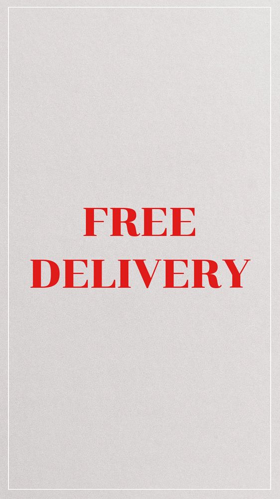 Free delivery Instagram story template, editable text