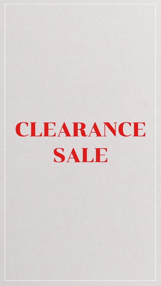 Clearance sale Instagram story template, editable text