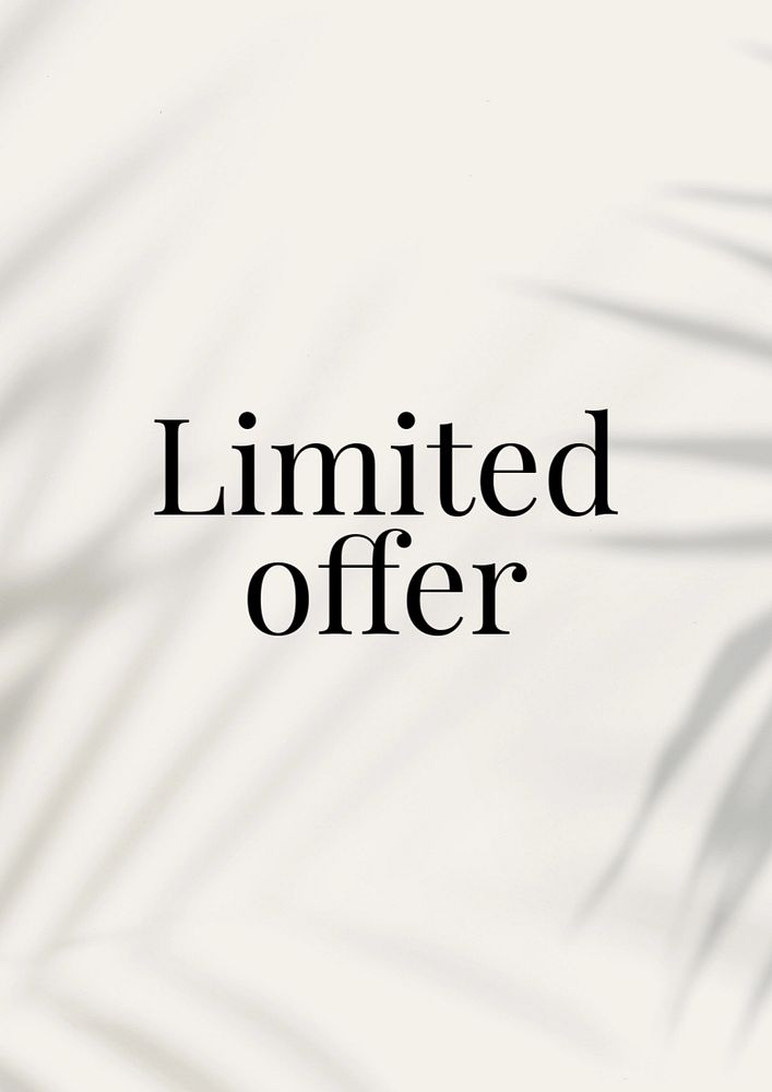 Limited offer poster template, editable text & design