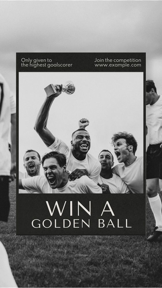 Football  Instagram story template, editable text